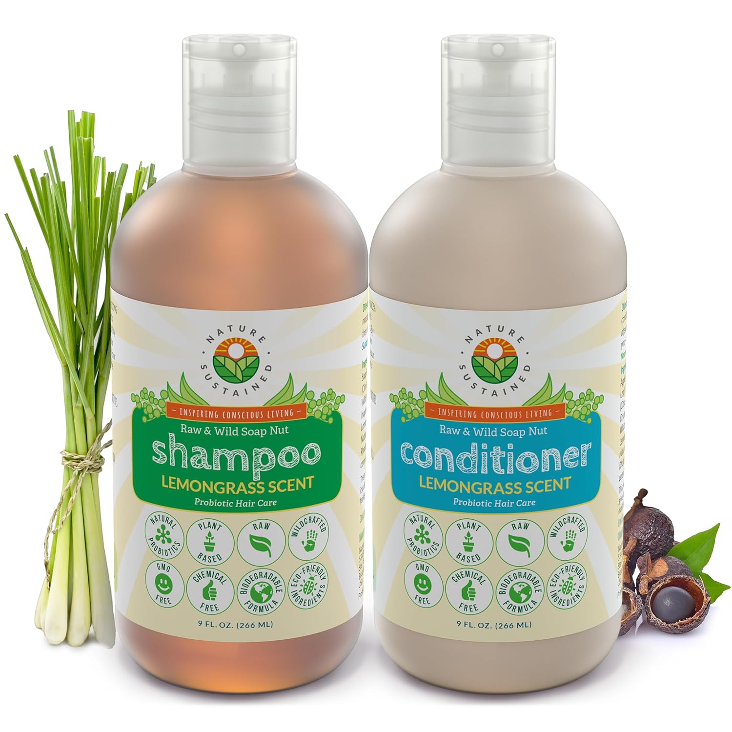 Nature Sustained Probiotic Shampoo, Conditioner, Body Wash Gift
