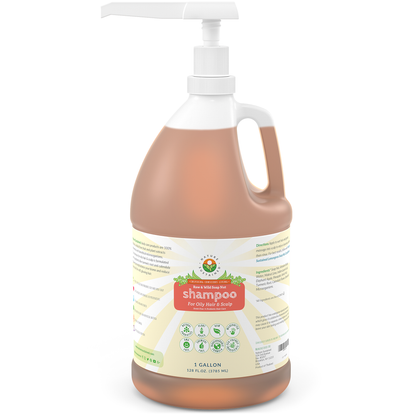 Picture of a 1 Gallon bottle of Natural Shampoo for Oily Hair by Nature Sustained Organic Hair Care.