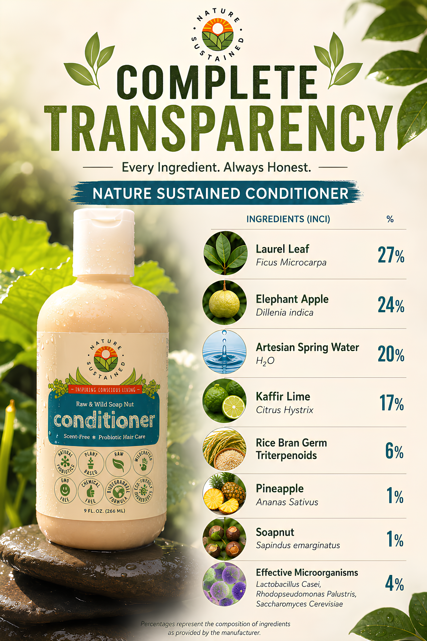 Natural Conditioner for Dry & Damaged Hair – 9 fl oz